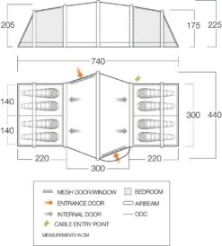 Vango Airbeam Vango Vesta Air 850xl Tent (2023) Bundle -Camping Gear Shop vango 2022 tents floorplan vesta air 850xl