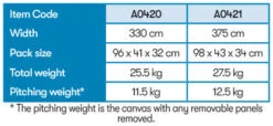 Westfield Vega 330 Performance Air Porch Awning (240 - 255cm) -Camping Gear Shop vega 10 midsize