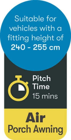 Westfield Vega 330 Performance Air Porch Awning (240 - 255cm) -Camping Gear Shop vega 9 midsize